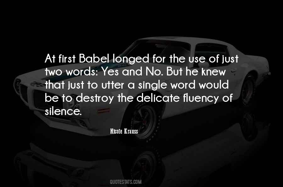 Quotes About Babel #1244514