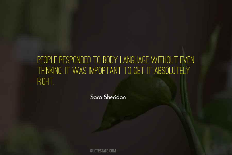 Quotes About Body Language #1381792