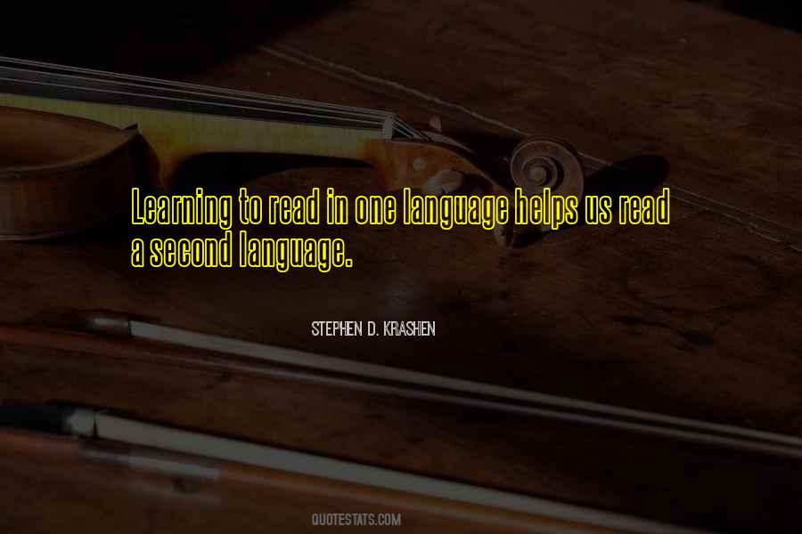 Quotes About Second Language #231481