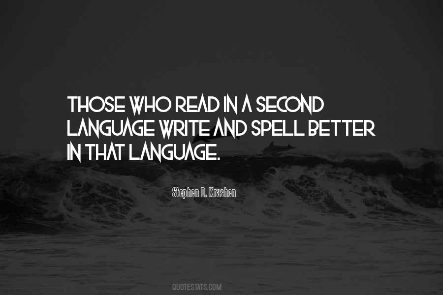 Quotes About Second Language #30810