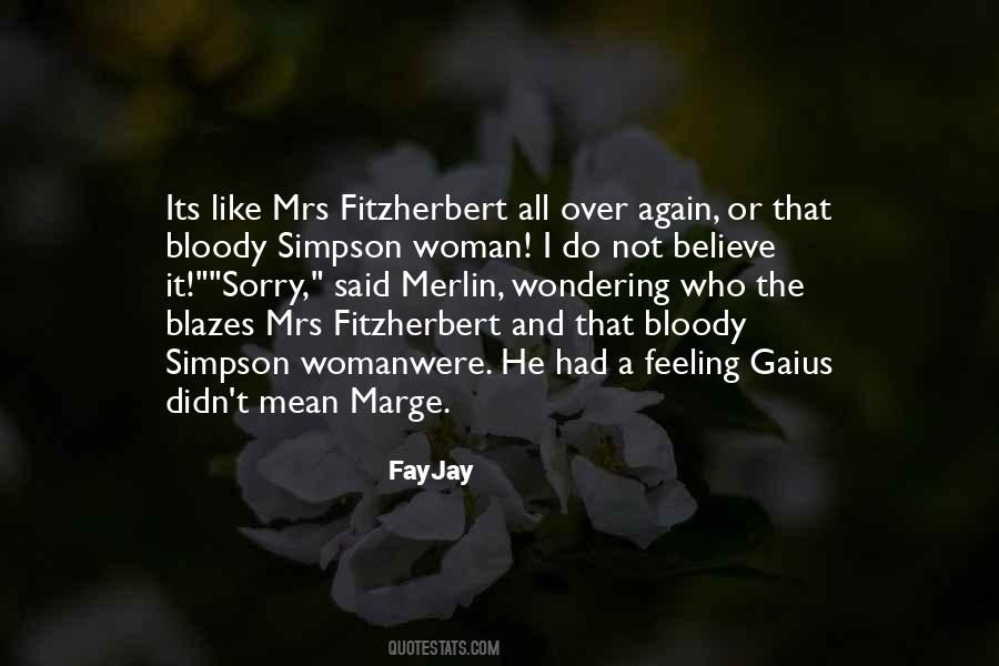 Fitzherbert Quotes #723593