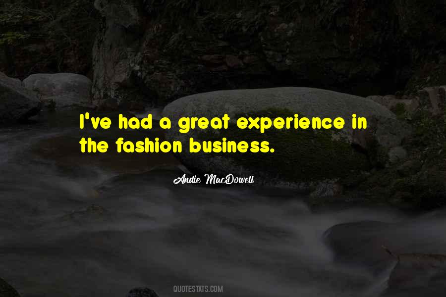 Quotes About The Fashion Business #1769917