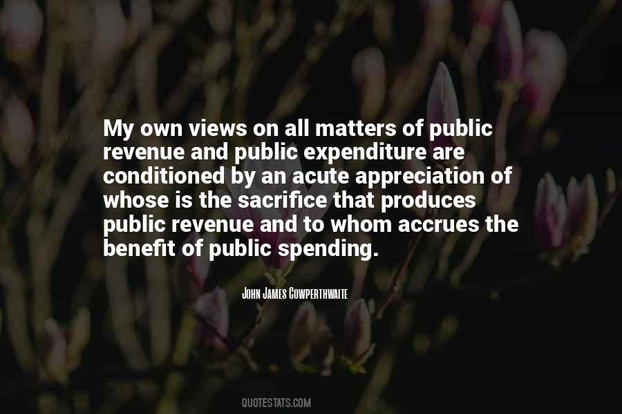 Quotes About Expenditure #1180389