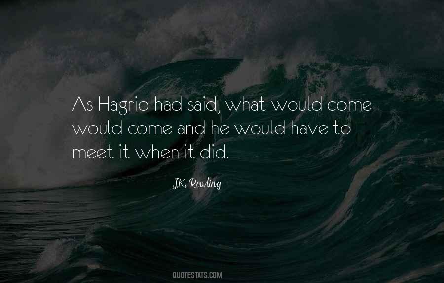 Hagrid'll Quotes #1844327